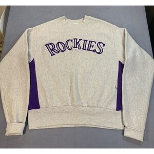 Vintage Colorado Rockies Sweater MLB Majestic Baseball Y2K Crewneck Pullover L